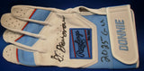 Brendan Donovan Game Used Autographed Signed Inscribed Rawlings Sky Blue-White Right Batting Glove Pair A