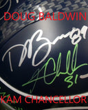 2014 Seattle Seahawks x19 Autographed Signed Inscribed Riddell Full Size Replica Helmet