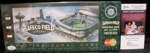 Jamie Moyer Autographed Signed Safeco Inaugural Jumbo Ticket Display JSA