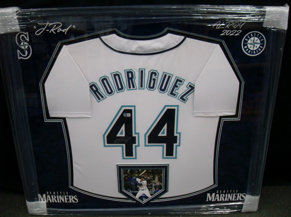 Julio Rodriguez Autographed Nike Mariners Jersey Framed BAS
