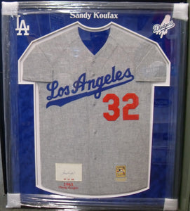 Sandy Koufax Autographed Mitchell & Ness Jersey Framed JSA