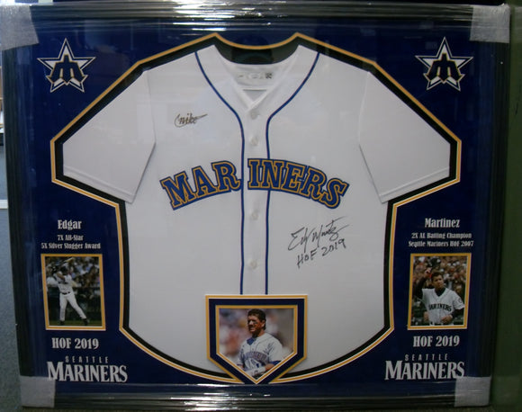 Framed Edgar Martinez Autographed Signed Nike Cooperstown Jersey with 