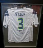 Russell Wilson Autographed Signed Inscribed "Go Hawks" Framed Nike Jersey Seattle Seahawks