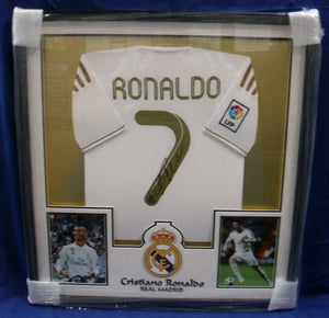 Cristiano Ronaldo Autographed Jersey Framed w/ integrated lights JSA LOA