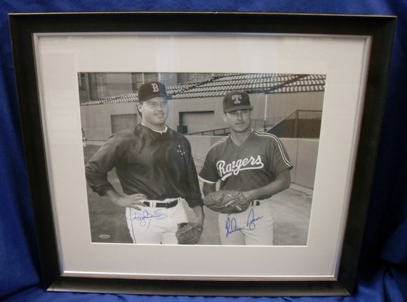 Nolan Ryan & Roger Clemens Autographed Signed Framed Matted 16x20 Photo