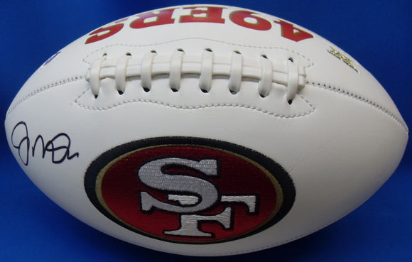 Fanatics Joe Montana Autographed Signed Official San Francisco 49ers Full Size Patch Logo Football