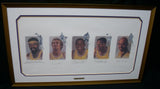 Lakers Legends Wilt Chamberlain Jerry West Magic Johnson Elgin Baylor Kareem Abdul-Jabbar Autographed Signed Framed Lithograph