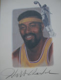Lakers Legends Wilt Chamberlain Jerry West Magic Johnson Elgin Baylor Kareem Abdul-Jabbar Autographed Signed Framed Lithograph