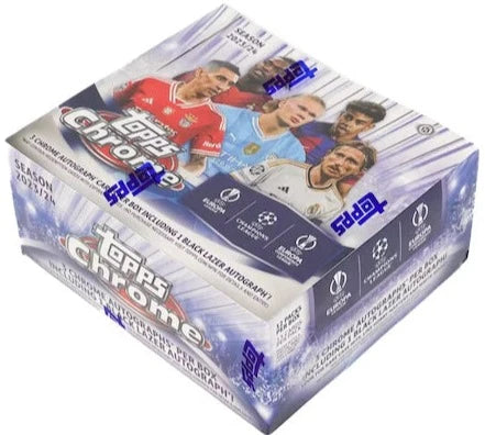 2023-24 Topps UEFA Club Competitions Chrome Soccer Jumbo Hobby Box