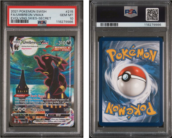 Umbreon VMAX Alt Art #215 Evolving Skies - PSA 10