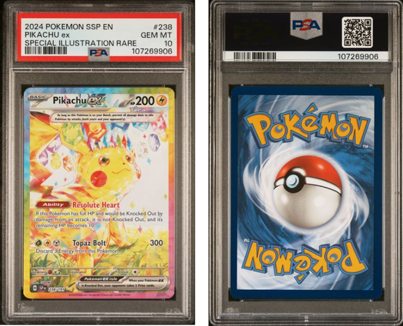 Pikachu ex #238 Special Illustration Rare (Surging Sparks) - PSA 10