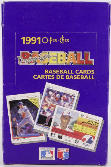 1991 O Pee Chee OPC Premier Baseball Box