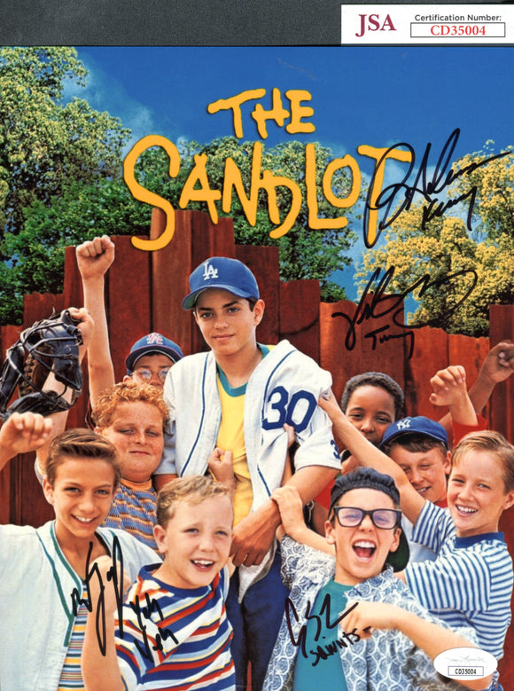 JSA The Sandlot Autographed Signed 8x10 Photo x4 Yeah-Yeah, Squints, Kenny, & Timmy