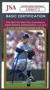 Jamie Moyer 1999 Topps #343 Seattle Mariners Autographed Signed Card JSA