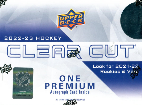 2022-23 Upper Deck Clear Cut Hockey Hobby Box – Northwest Sportscards