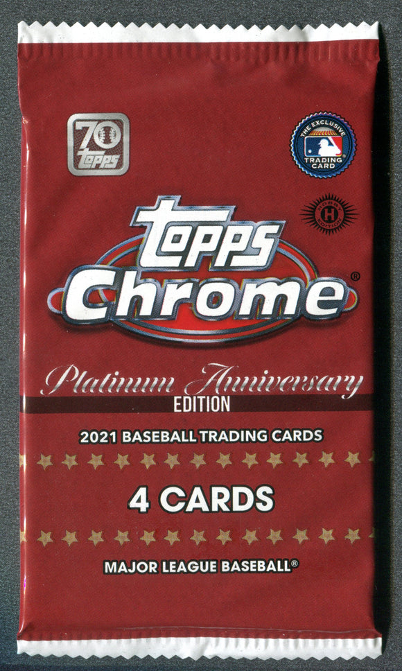 2021 Topps Chrome Platinum Anniversary Baseball Lite Hobby Pack