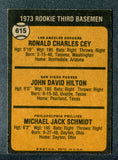 1973 Topps #615 Rookie Third Basemen Ron Cey John Hilton Mike Schmidt RC