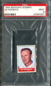 PSA 9 1964 Bazooka Stamps #35 Ed Roebuck