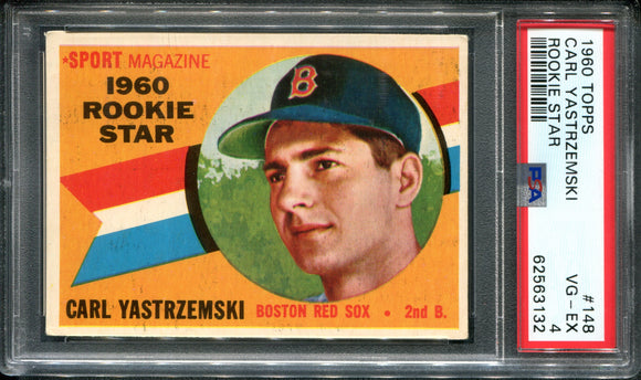 PSA 4 1960 Topps Rookie Star #148 Carl Yastrzemski RC