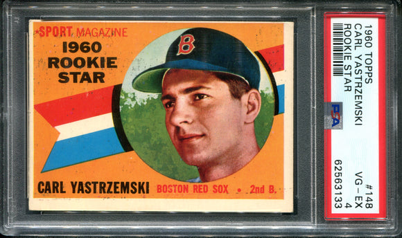 PSA 4 1960 Topps Rookie Star #148 Carl Yastrzemski RC