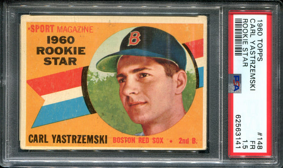 PSA 1.5 1960 Topps Rookie Star #148 Carl Yastrzemski RC