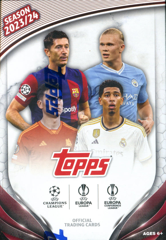 2023-24 Topps UEFA Club Competitions Soccer Retail Blaster Box