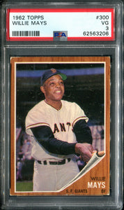 PSA 3 1962 Topps #300 Willie Mays