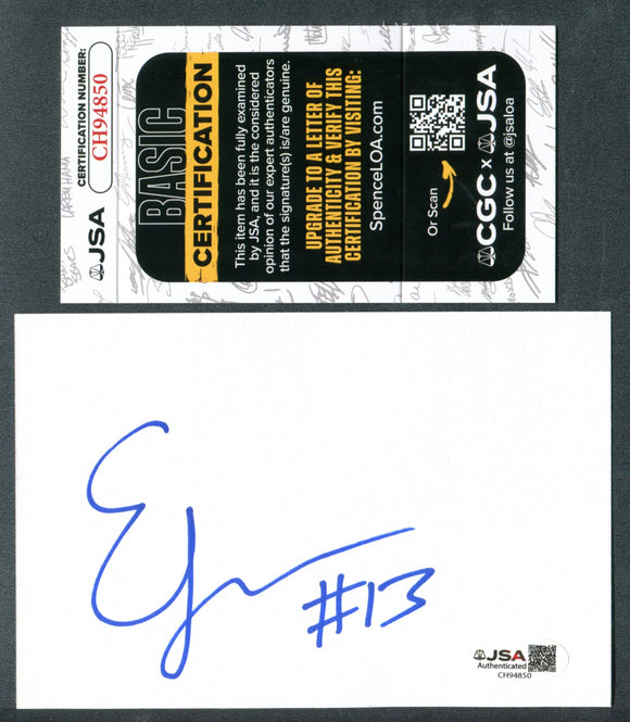 Ernest Jones IV Autographed Seattle Seahawks 4x6 Index Card JSA