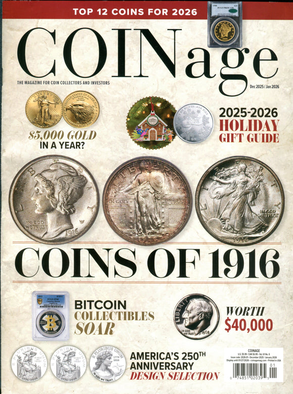 Coinage Magazine Price Guide 2025 DEC / 2026 JAN **SALE