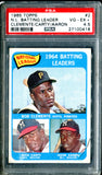 PSA 4.5 1965 Topps #2 NL Batting Leaders Roberto Clemente Hank Aaron Rico Carty