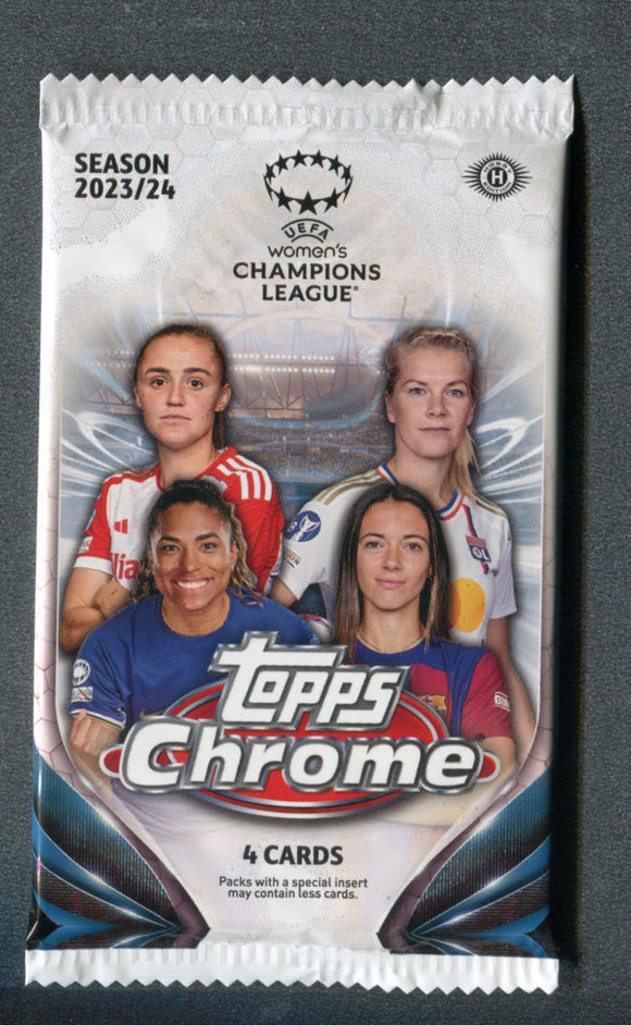2023-24 Topps UEFA Women's Champions League Chrome Soccer Hobby Pack