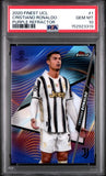 2020 TOPPS FINEST UEFA CHAMPIONS LEAGUE #1 CRISTIANO RONALDO PURPLE REFRACTOR /PSA 10 /250