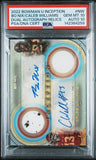 2022 BOWMAN UNIVERSITY INCEPTION DUAL AUTOGRAPH RELICS #NW BO NIX/CALEB WILLIAMS DUAL AUTOGRAPH RELICS PSA 10/10