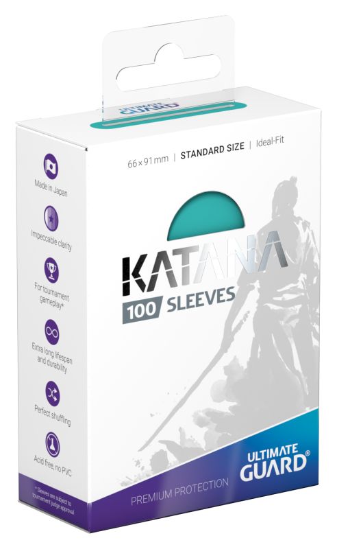 Ultimate Guard Standard Size Katana Sleeves Turquoise 100ct