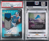 2022 Origins #171 Aidan Hutchinson Turquoise Jumbo Patch Auto /25 PSA Authentic