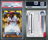 2025 BOWMAN SAPPHIRE EDITION CHROME PROSPECTS SAPPHIRE AUTOGRAPHS #CPSAE AROON ESCOBAR CHROME PROSPECT AU-GOLD PSA 9