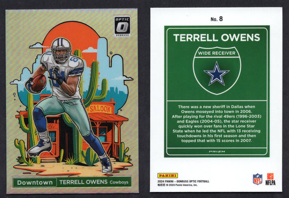 2024 Donruss Optic Downtown #8 Terrell Owens (NM-Near Mint)