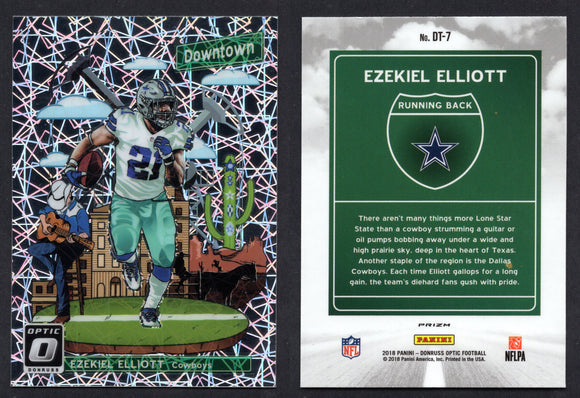 2018 Donruss Optic Downtown #DT7 Ezekiel Elliott (NM-Near Mint)