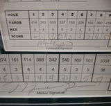 Michael Jordan Mark Rypien Framed Dual Autographed Signed Golf Scorecard JSA LOA