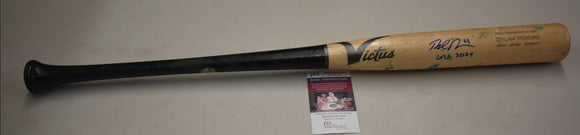 Dylan Moore Signed Game Used Baseball Bat #3