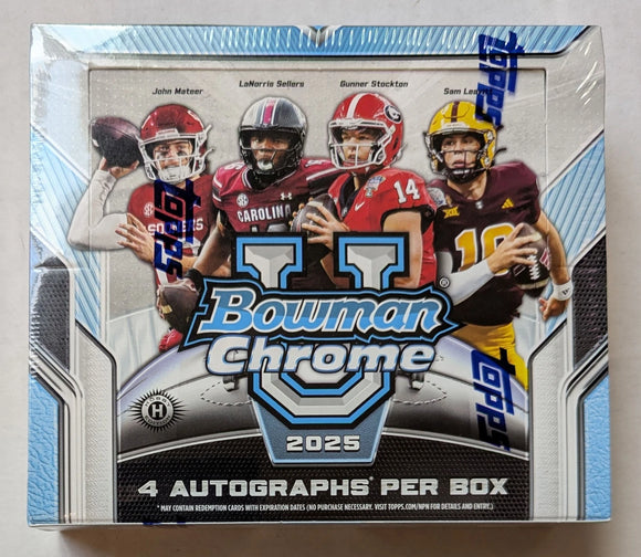 2025 Bowman Chrome University U Football Jumbo Box