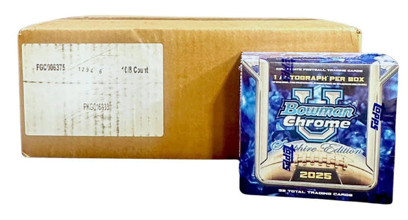 2025 Bowman Chrome University U Sapphire Football Hobby Box