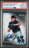 PSA 10/10 2021 Bowman Sterling Prospects #BSP20 Emerson Hancock Seattle Mariners Autographed POP1