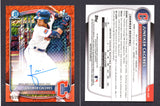 2025 Bowman Chrome Prospect Autographs Orange Shimmer Refractors #CPAJUC Juneiker Caceres /25