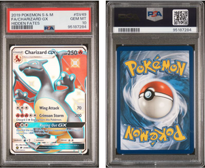 2019 POKEMON HIDDEN FATES #SV49 FA/CHARIZARD GX HIDDEN FATES - PSA 10