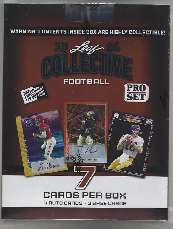 2024 Leaf Collective Football Box w/ 4 Autographs