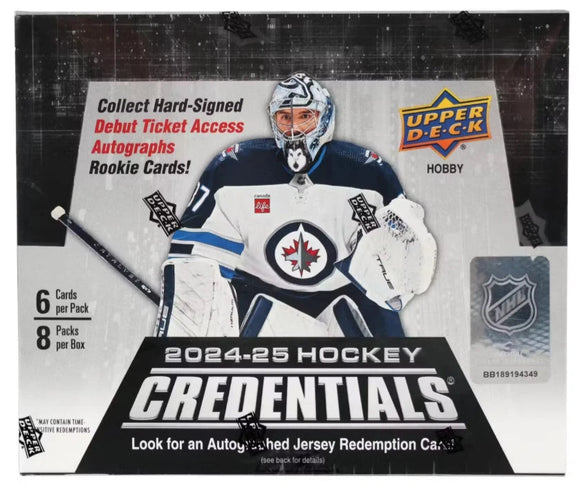 2024-25 Upper Deck UD Credentials Hockey Hobby Box