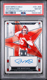 2025 PANINI IMPECCABLE STAINLESS STARS AUTOGRAPHS #SS-JMA JOE MONTANA /25 PSA 8