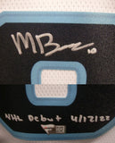 Fanatics Matty Beniers Seattle Kraken Autographed Signed Jersey w/ NHL Debut 4/12/22 Inscription