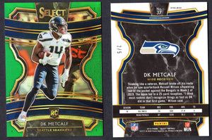 2019 Select Concourse Green Dk Metcalf #37 /5 (NM-Near Mint)